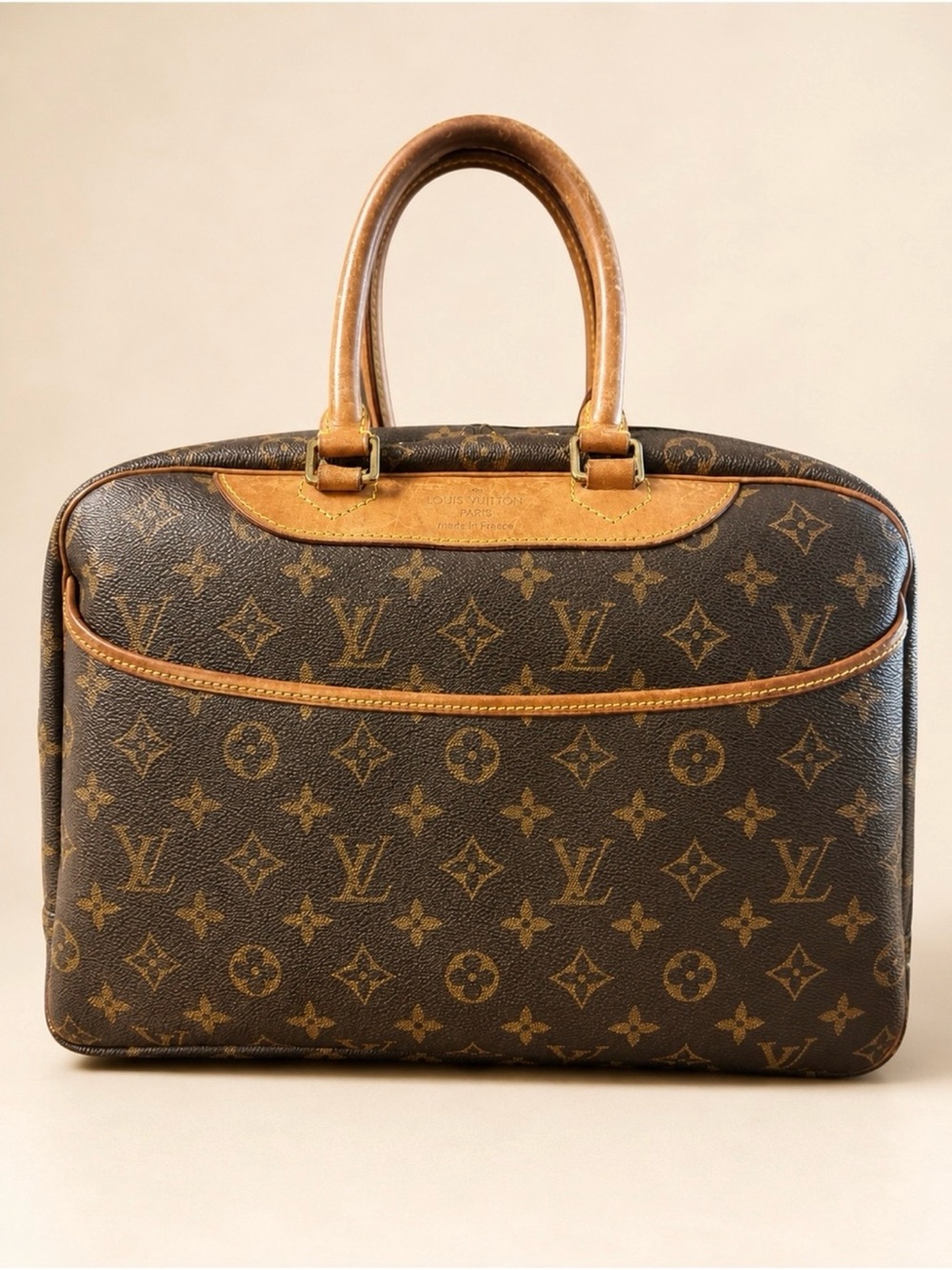 Louis Vuitton Deauville Monogram Handbag M47270 COA & Dust Bag
